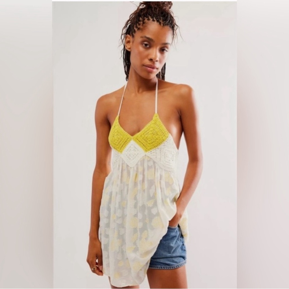 Free People Yellow-bell Tunic. NWOT